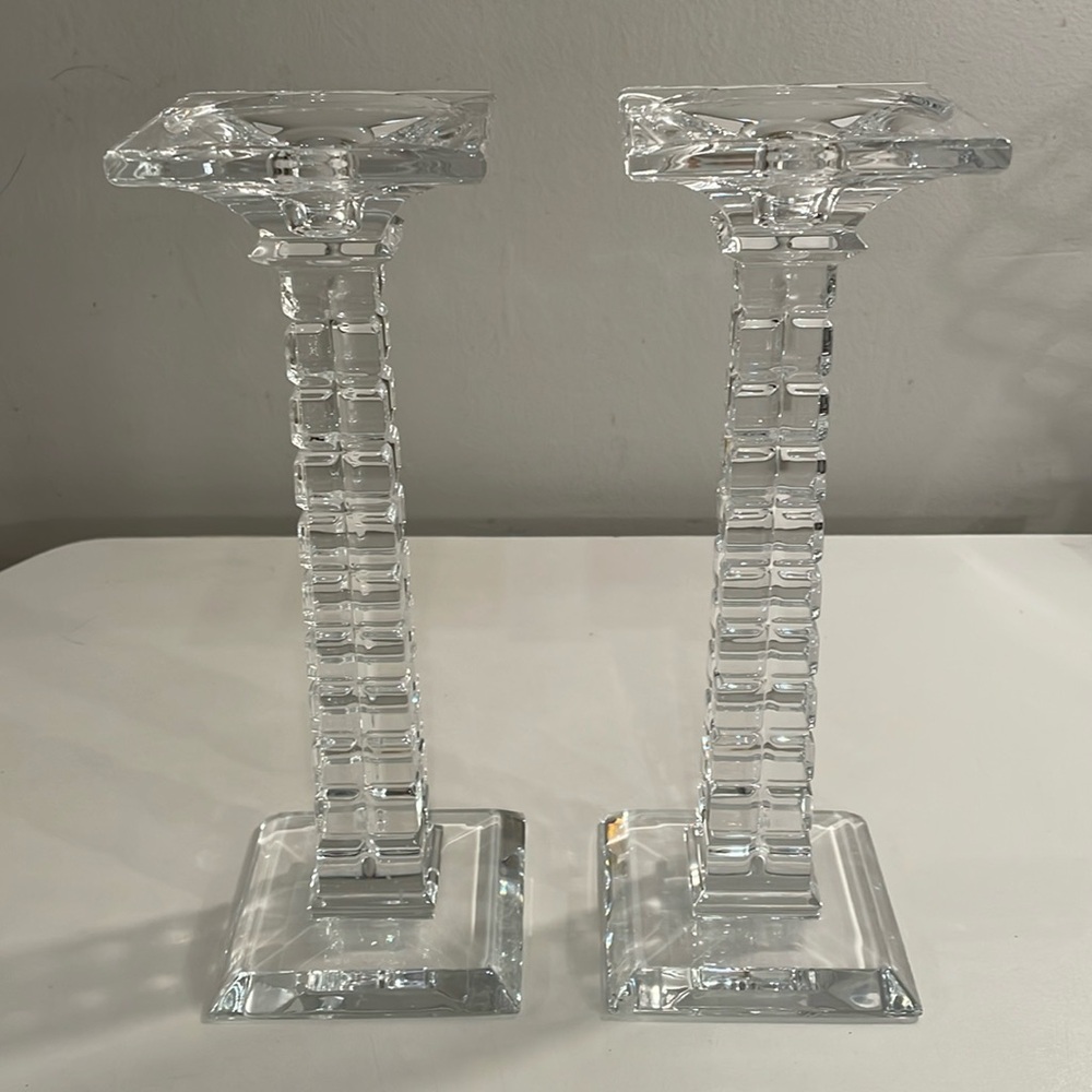 ⭐️Host Pick⭐️ Set of modern crystal candlestick holders